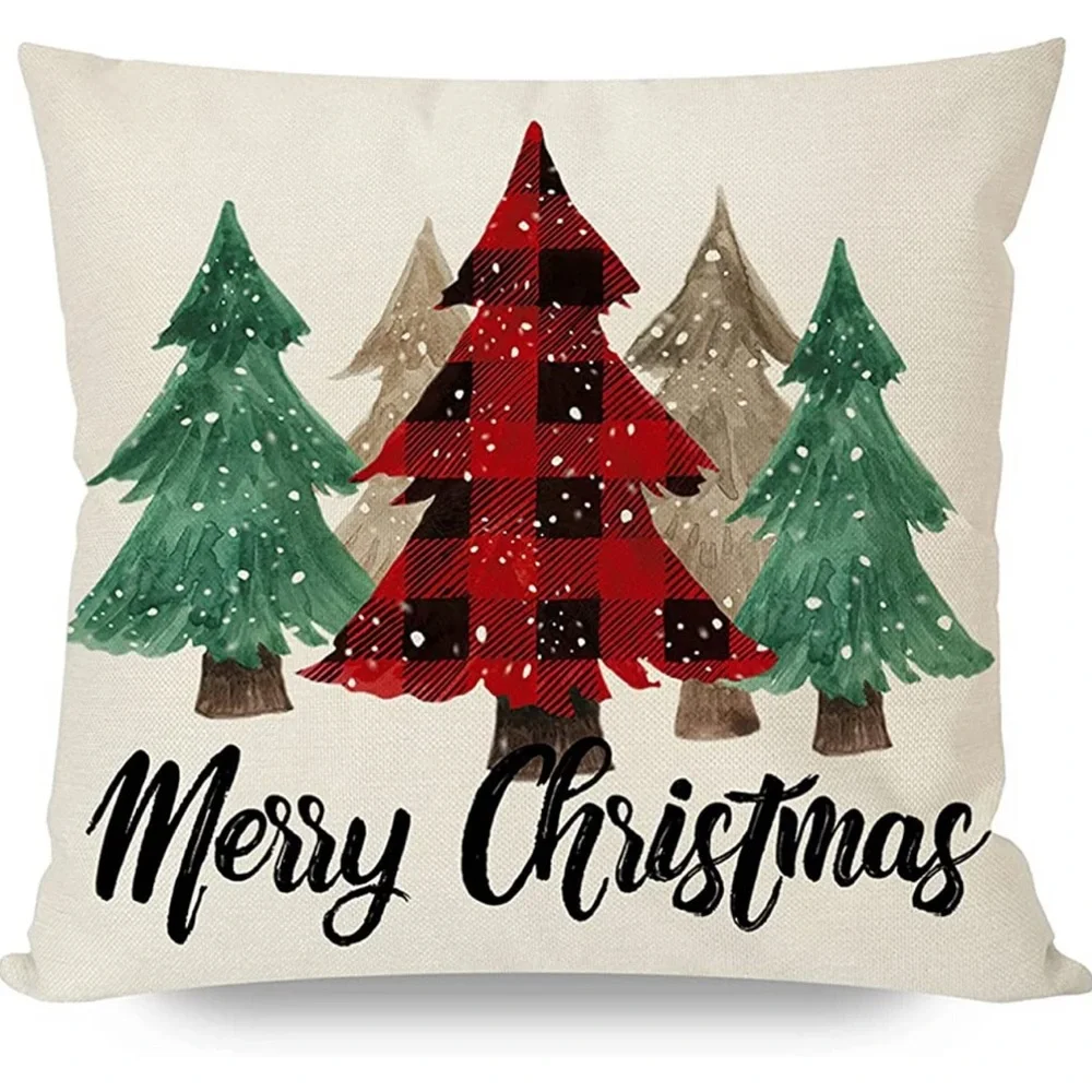 Buffalo Plaid Check Christmas Pillow Covers 18x18 Set of 4 for Christmas